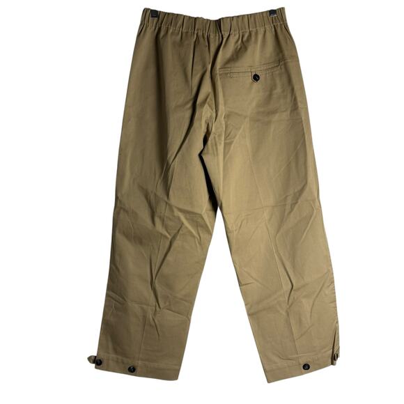 TELA Camel Gabardine Wide Leg High Rise Trousers Drawstring Waistband XS - Picture 11 of 15